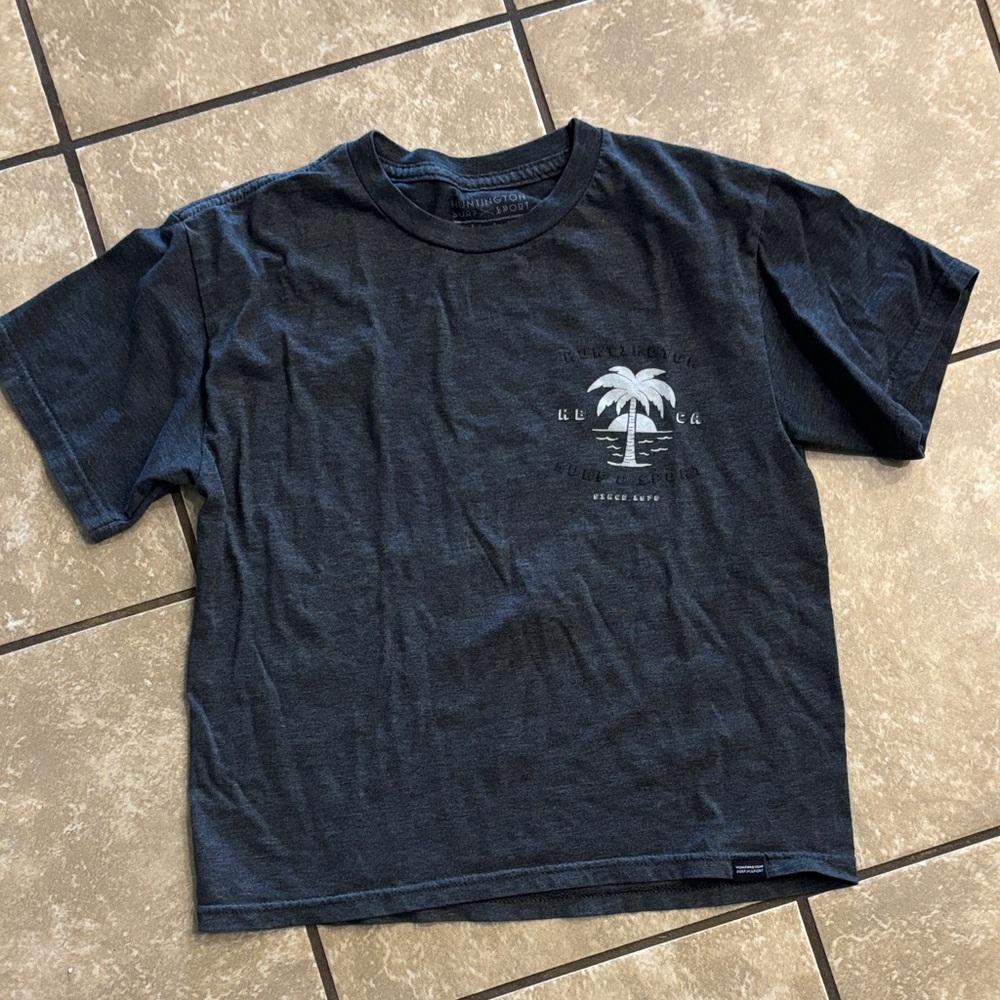 Kids Charcoal Palm Tree Tee